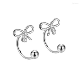 Stud Earrings Fashionable Hollow Out Bowknot Ear Studs Elegant Dangle Alloy Material Suitable For Ladies