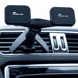 Cell Phone Mounts Holders Dual Magnetic Car Mount For Cell Phone Innovative Magnetic Phone Mount With Nut Lock Base Hands-Free Air Vent Cell Phone Holder 240322