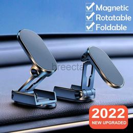 Cell Phone Mounts Holders Foldable Magnetic Phone Holder in Car GPS Air Vent Mount Magnet CellPhone Stand Portable Car Mobile Support For iPhone 13 240322