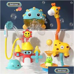 Bath Toys Water Spray Bathtub Baby Bathroom Faucet Shower Powerf Suction Cup Childrens Games Gifts 230505 Drop Delivery Kids Maternity Otmso