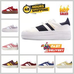 2024 New Bold designer woman shoes Thick soled casual Scarlet Cloud White Glow Gum Velvet Trainers og Vegan Cream Collegiate Green Jogging Walking Sports Sneakers