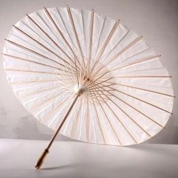 60pcs Bridal Wedding Parasols White Paper Umbrellas Beauty Items Chinese Mini Craft Umbrella Diameter ZZ