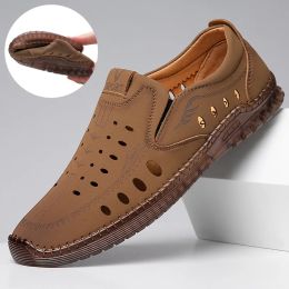 Shoes Man Shoe Handmade Leather Casual Men Soft Shoes Design Sneakers Comfortable Leather Shoes Men Loafers Hot Sale Moccasins Driving