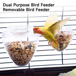 Other Bird Supplies Feeding Station Capacity Hanging Feeder Drinker Set For Parrots Easy Installation Plastic Food Cage Friends