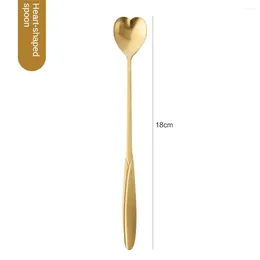 Coffee Scoops Mixing Spoon Meticulous Extended Creative 18cm Long Stainless Steel Handle Light Kitchen Accessories Flower