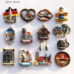 Fridge Magnets Munchen 3D Fridge Magnets Tourism Souvenir Refrigerant Magnetic Sticker Collection Handmade Gift from Germany Y240322