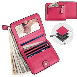 Wallets Foldable PU Wallet Women Fashion Large Capacity Coin Purses Pockets Card Holder Po Storage Handbag Student Girls Bag