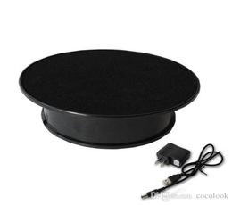 20cm 1kg Stylish Velvet Top Electric Motorised Rotary Rotating Display Turntable for Jewellery Watch Jewellery Toy model display stand6072035