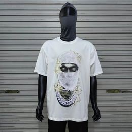 24FW IH NOM UH NIT Paris T-Shirt Erkek Tasarımcı Tişört Tee Erkekler için Kadınlar Büyük Boy%100 Pamuk Tişörtleri Vintage Kısa Kollu T-Shirt Üstler Toptan Fiyat