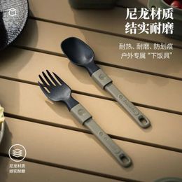 Dinnerware Sets AWADA-Outdoor Camping Portable Tableware Foldable Fork Spoon Small More Set Dishes And Plates