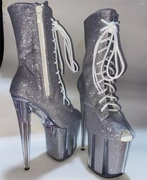 Dance Shoes 17cm Banquet Fashion Wear Stiletto Heels Sequined Material 7 Inch And Pole Dancing For Models