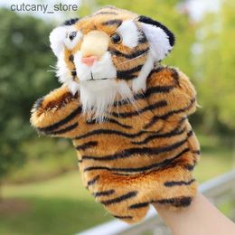 Stuffed Plush Animals Newest Kid Gifts Toy Hand Puppet Plush Tiger Doll Toys puppets Mouth will move L240322