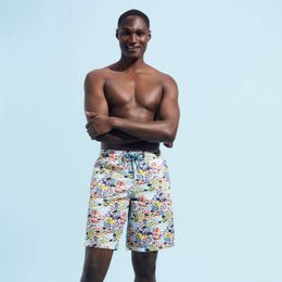 Vilebre Men's Shorts Bermuda Pantaloncini Boardshorts Men Swim Shorts Tortue Multicolores pnie małże bermudowie bermudowie plaża krótkie żółwie lato 89830