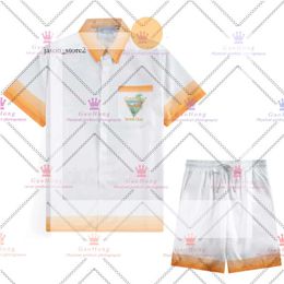 Casablanc Shirt Designer Casa Shirt Mens T Shirt and Mesh Casablanc Shirt Shorts Sets Casa Blanca Men Polo Shirt Womens Masao 307