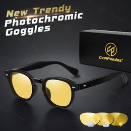 Coolpandas Pochromic ve Polarize Unisex Güneş Gözlüğü Vintage UV400 THAYES BAŞKANON GÖRÜNÜMLERİ ERKEKLER KAMPAN KAMPANDIYOR 240314