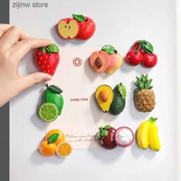 Fridge Magnets 3D simulation fruit freezing magnet creative refrigerant magnet cartoon banana sticker home decoration office whiteboard small tool Y240322