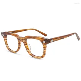 Sunglasses Frames 2024 Bamboo Color Fashion Acetate Glasses Frame Full-frame Optical