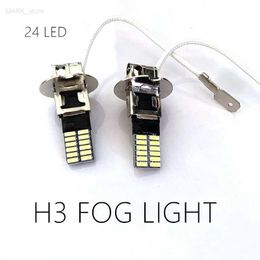 Other Car Lights 2PCS H3 LED headlights car fog light bulbs autonomous driving running lights 12000LM 80W 12V 24VL204