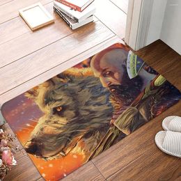 Carpets God Of War Ragnarok Game Kitchen Carpet Bedroom Mat Entrance Door Doormat Floor Decoration Rug