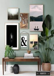 Paintings Scandinavian Nature Forest Europe House Canvas Painting Wall Art Print Letter Poster Modern Decorative Pictures Living R4907810