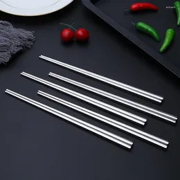 Chopsticks 304 Stainless Steel Restaurant 23cm Service Non-slip Chinese Square Alloy