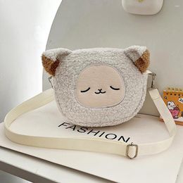 Shoulder Bags Cartoon Purses Lamb Hair Cute Satchel Girls Novelty Sling Adjustable Strap Small Crossbody Bag Women's Fluffy