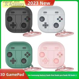 Earphone Accessories New for samsung buds fe 2023 case 3D GamePad Cartoon Cute silicone earphone case for Galaxy buds 2 pro buzz live fe caseY240322