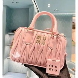 12A Designer Bags Shoulder Bag Handbag Top Handle Mi Bowling Tote Womens Crossbody Square Leather Clutch Bag Wrinkles Fashionable Candy K3 M1 M1