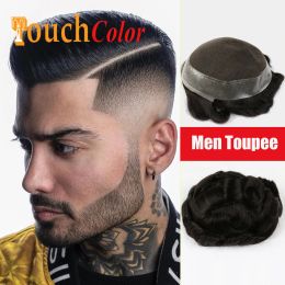 Toupees Toupees Men Toupee Natural Human Hair Swiss Lace Natural Hair Replacement Systems HairPieces for Men Prosthetic Male Toupee Man