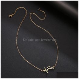 Pendant Necklaces Stethoscope Heartbeat Best Necklace Women Love Heart Stainless Steel Pendants Medical Nurse Doctor Lover Jewelry Gif Dhlee