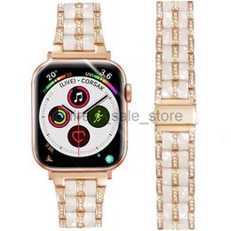 Suitable for Apple watch band 42mm 38mm 40mm 41mm 44mm 45mm 49mm iwatch 6 5 4 3 2 Strap with Five Beads Metal Resin Watch Strap iWatch8-1 Generation SE Watch Strap