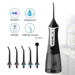 Other Appliances Cordless water floss oral irrigator for teeth waterproof pick up teeth cleaner 3-mode USB charging power dental floss H240322