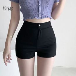 Summer High Waist Slim Shorts Women Korean Tight Elastic Bag Hip Three-point Pants Casual Outer Wear Bottoms Female Clothes240321