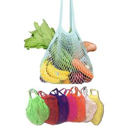 Bolsas compras malha lede vegetal rede tecido reutilizável armazenamento de saco organizador