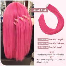 Extensions Ugeat Tape in Human Hair Extensions Real Remy Hair Straight Adhesive Glue on Hair 12''24'' Hight Quality 20pcs/40pcs