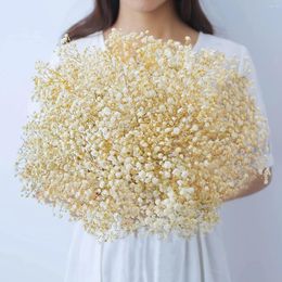 Decorative Flowers Natural Dried White Baby's Breath Bouquet Projects And Festive Christmas Decor Home Room Weddings Decoration DIY Floral