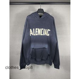 Version Hoodies balencigs Designer Hoodie Family Mens Sweaters Fashion 24ss High New Tape Letter Printing Hooded Casual Loose Men V0NC