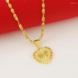 Pendants Gold Colour Necklace Plating Heart Shaped Ladies Wedding Birthday Gift