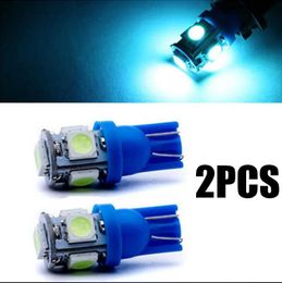 Other Car Lights 2 Ice Blue T10 Wedge 5 SMD 5050 LED Bulbs W5W 2825 158 192 168 194L204