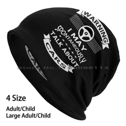 Berets Warning I May Spontaneously Talk About Cars Beanies Knit Hat Lover Love