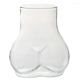 Mugs Creative BuShaped Mug Funny BuCoffee Thick Clear Borosilicate Glass Women Body Ass Cup Milk Water For Adults Gift