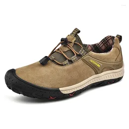 Walking Shoes HIKEUP Mesh Breathable Hiking Men Outdoor Casual Leather Soft And Comfortable Lightweight Waterproof