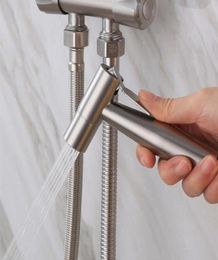 Bath Accessory Set Handheld Toilet Bidet Sprayer Kit Stainless Steel Hand Faucet For Bathroom Shower Head Self Cleaning3938870