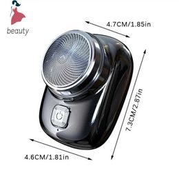 Electric Shavers Mens mini electric shaver pocket size facial beard shaver USB charging portable business travel hair trimmer waterproof 240322