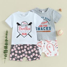 Clothing Sets CitgeeSummer Toddler Boy Shorts Set Letter Print Short Sleeve T-Shirt Baseball Pattern Outfit Clothes