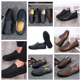 Casual Shoes GAI sneaker sport Cloth Shoes Mens Formal Classic Top Shoes Soft Soles Slipper Flat Leather Men Shoe Black comfort soft sizes 38-50