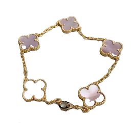 Van 2023 Klee Designer-Armband Perlmutt Gold Marke Love Armreif Charm-Armbänder Glänzender Kristall-Diamant-Schmuck für Frauen