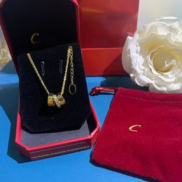 Designers necklace luxurys jewelry Diamond Ring pendant design necklaces Elegant versatile trendy style Christmas Valentine Day je283V