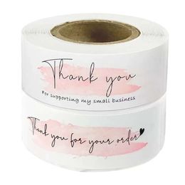 Pink Prezent Owinka 120pc „Dziękuję za zamówienie” Wspierające moje pakiet biznesowy Dekoracja Etykiet Sieci