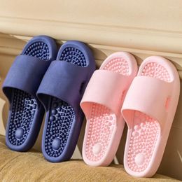 Slippers Couple Massage Female Home Bathroom Non-slip Sandals Men's Summer Solid Colour Comfort Shoes Zapatos Para Mujer